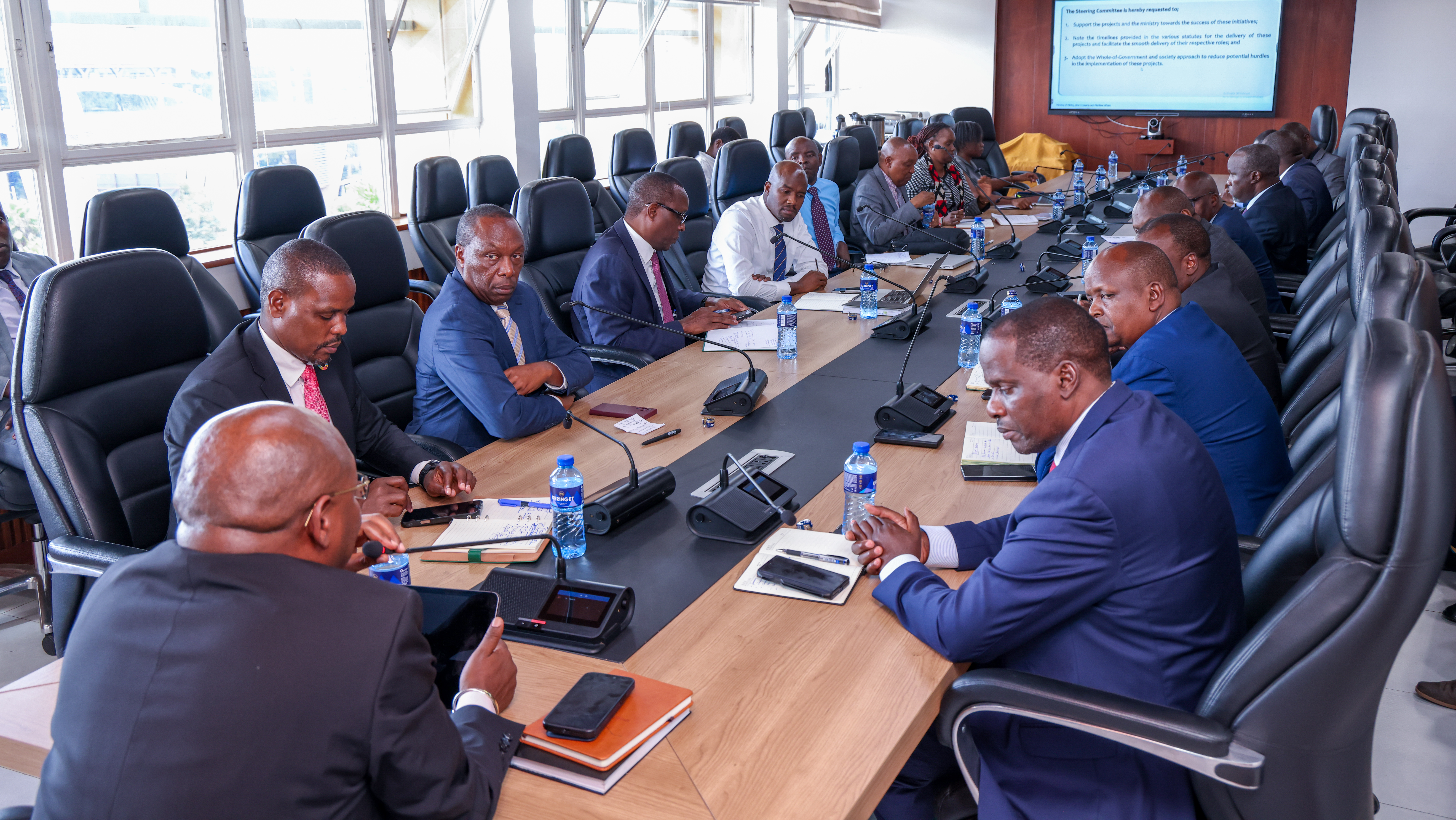 PS Wagunda with colleague Principal Secretaries
